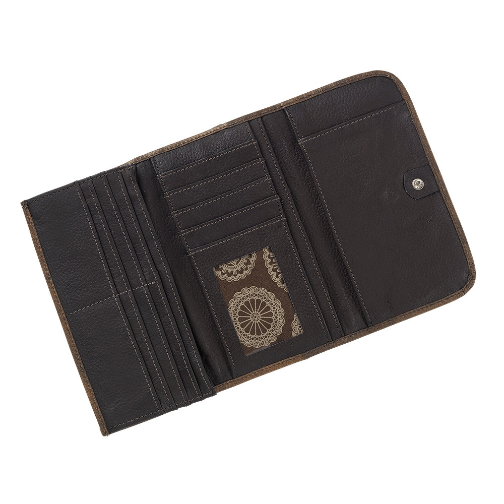 American West Ladies Tri-Fold Wallet