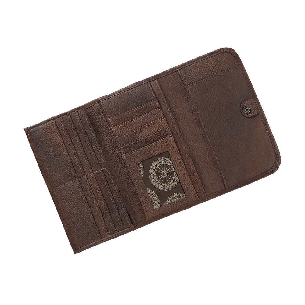 American West Ladies Tri-Fold Wallet