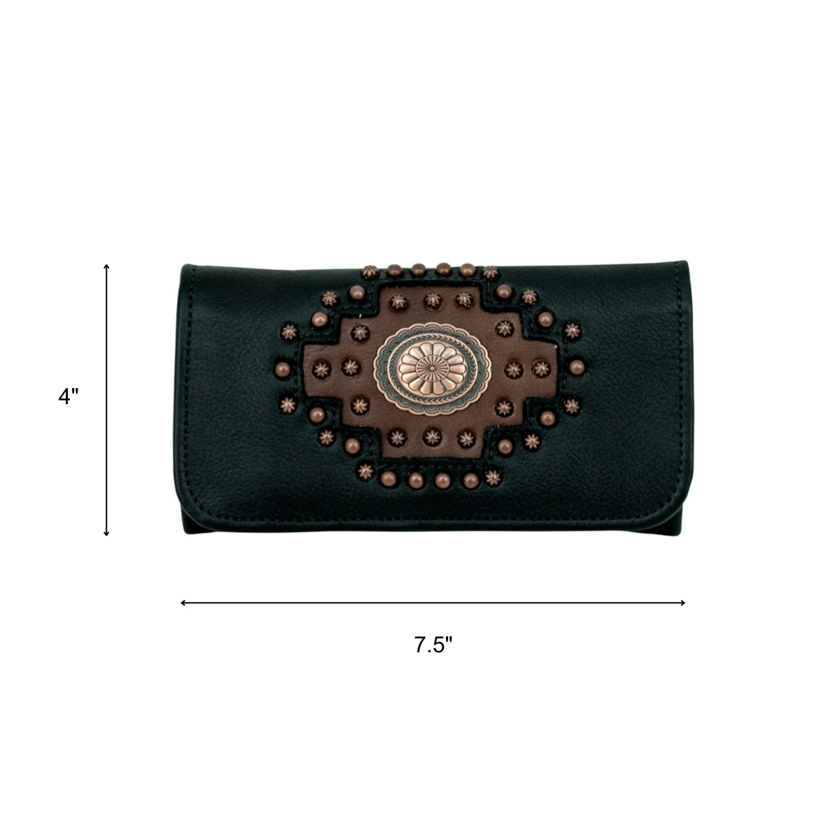 American West Midnight Copper Tri-Fold Wallet