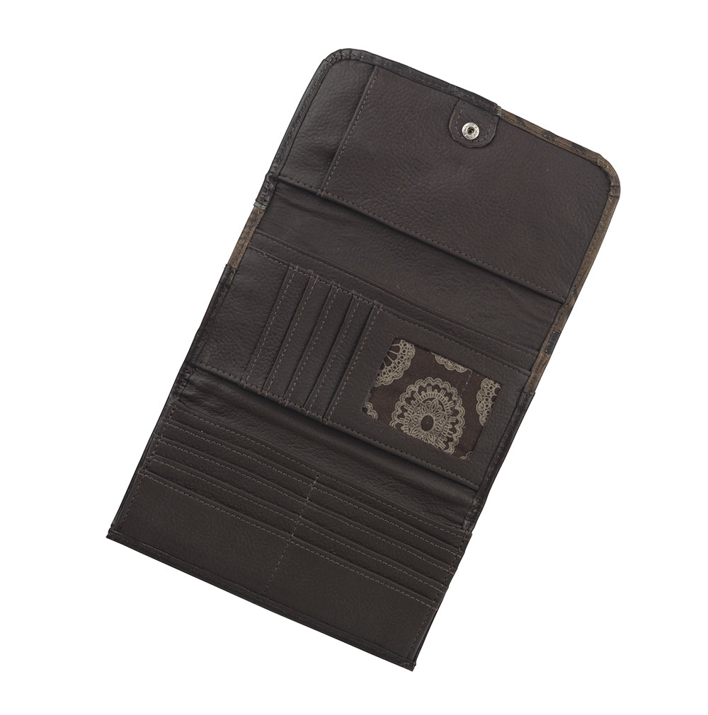 American West Annie's Secret Ladies Tri-Fold Wallet
