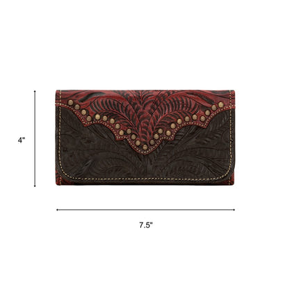 American West Ladies Annie's Secret Tri-Fold Wallet