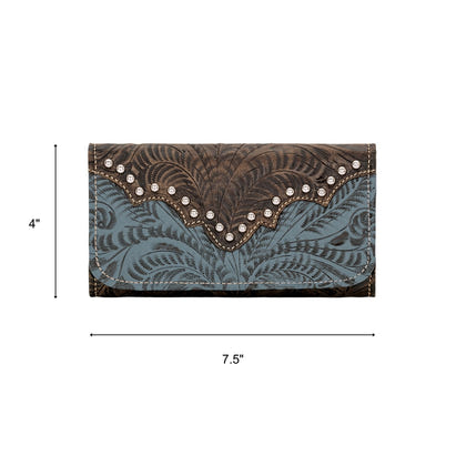 American West Ladies Annie's Secret Tri-Fold Wallet