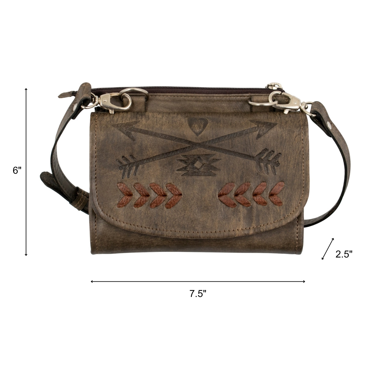 American West Friendship Arrows Small Crossbody Bag/Wallet