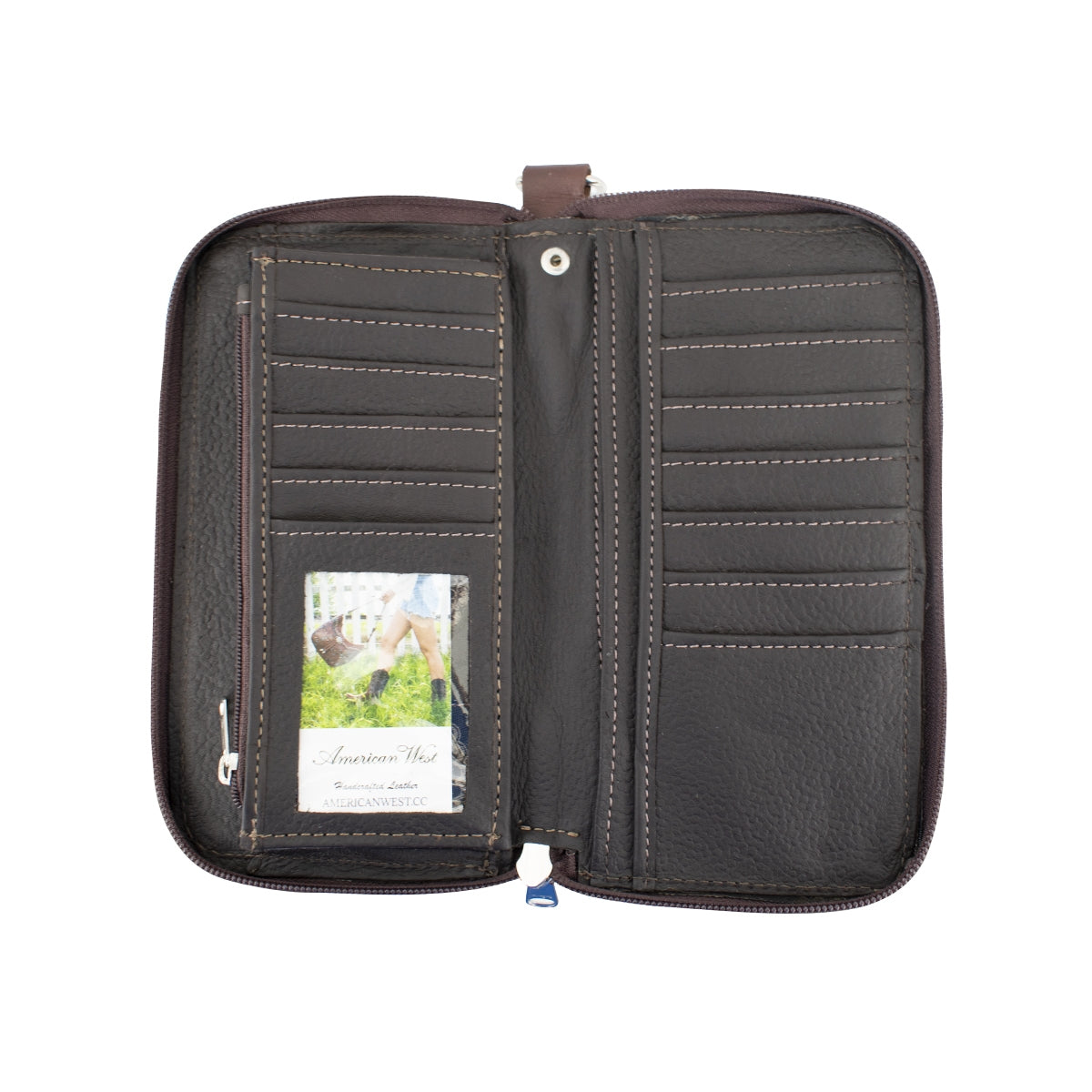American West Saddle Ridge Ladies Zip Around Wallet