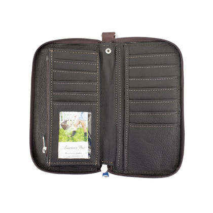 American West Saddle Ridge Ladies Zip Around Wallet