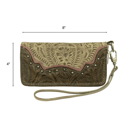 American West Saddle Ridge Ladies Zip Around Wallet