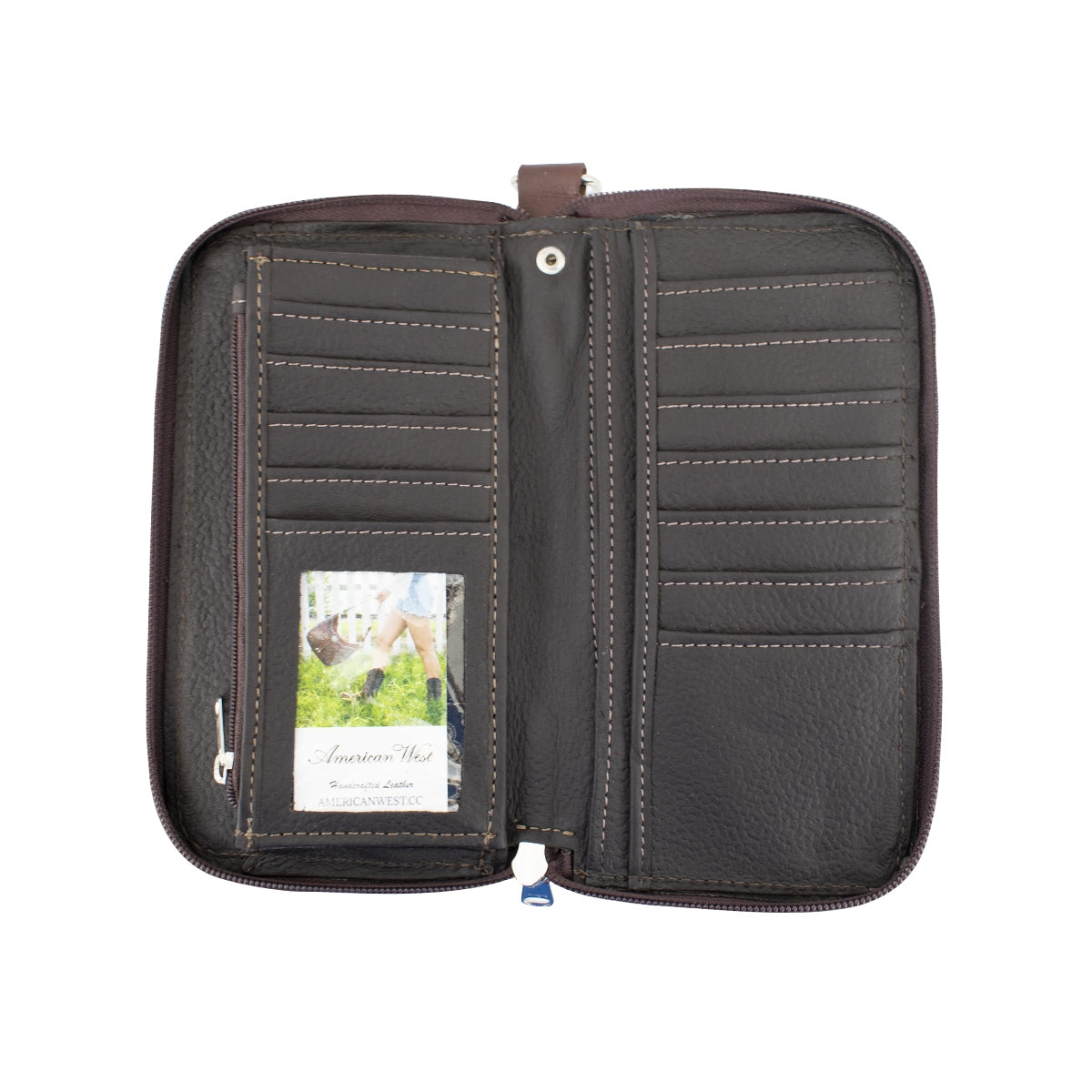 American West Saddle Ridge Ladies Zip Around Wallet