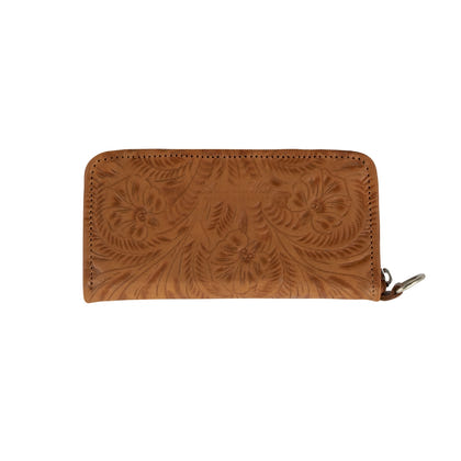 American West Ladies Zip-Around Wallet with Wrist Strap
