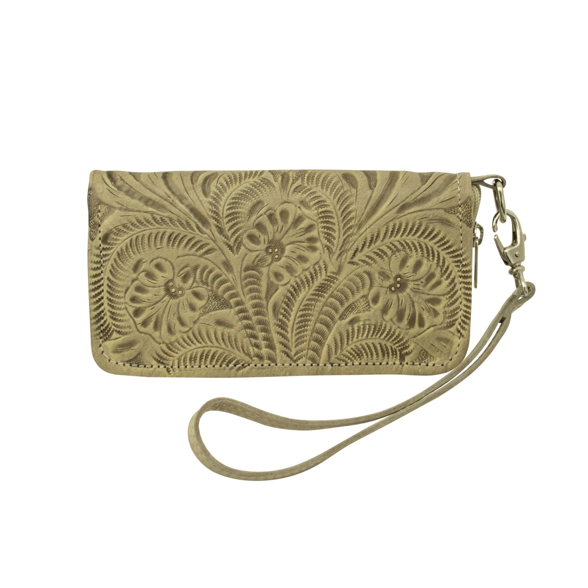 American West Ladies Zip-Around Wallet with Wrist Strap