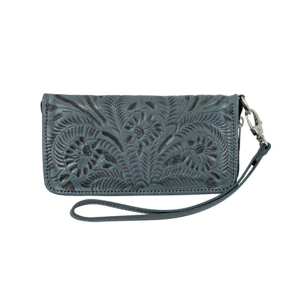 American West Ladies Zip-Around Wallet with Wrist Strap