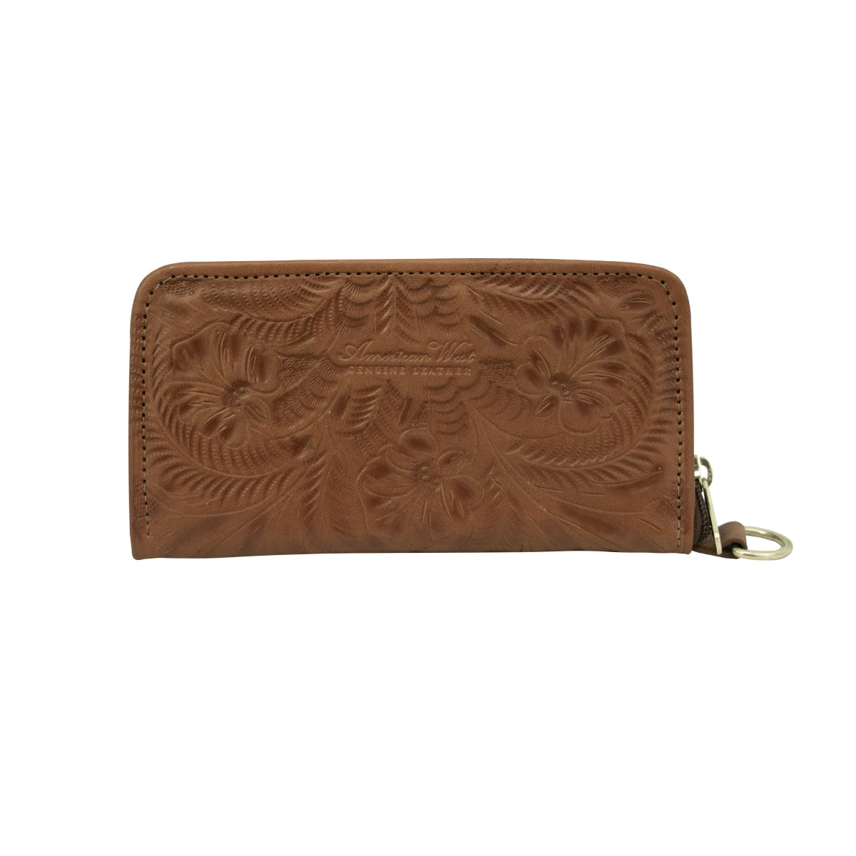 American West Ladies Zip-Around Wallet with Wrist Strap