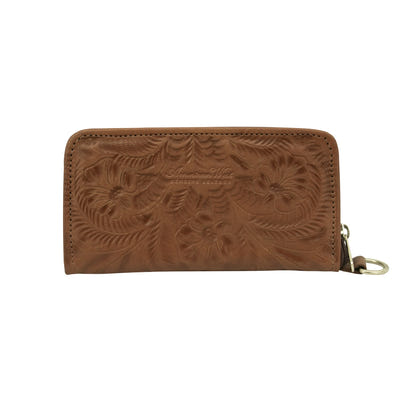 American West Ladies Zip-Around Wallet with Wrist Strap