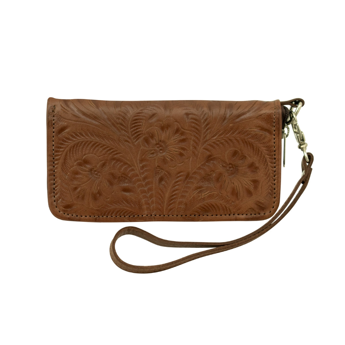 American West Ladies Zip-Around Wallet with Wrist Strap