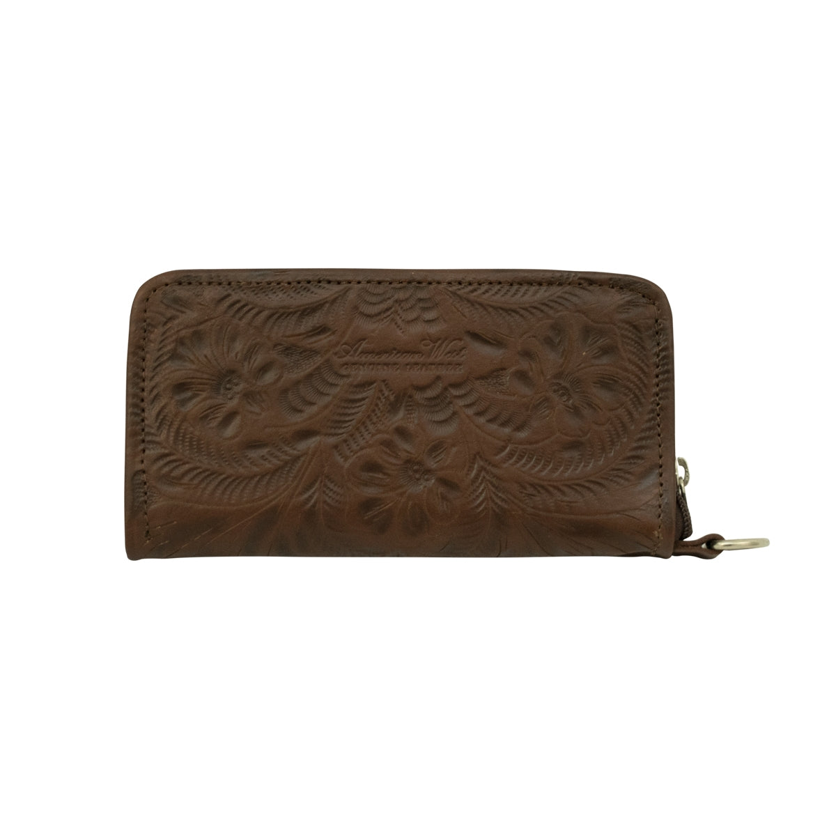 American West Ladies Zip-Around Wallet with Wrist Strap