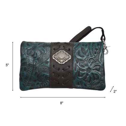 American West Grab and Go Crossbody Foldover Wallet/Crossbody