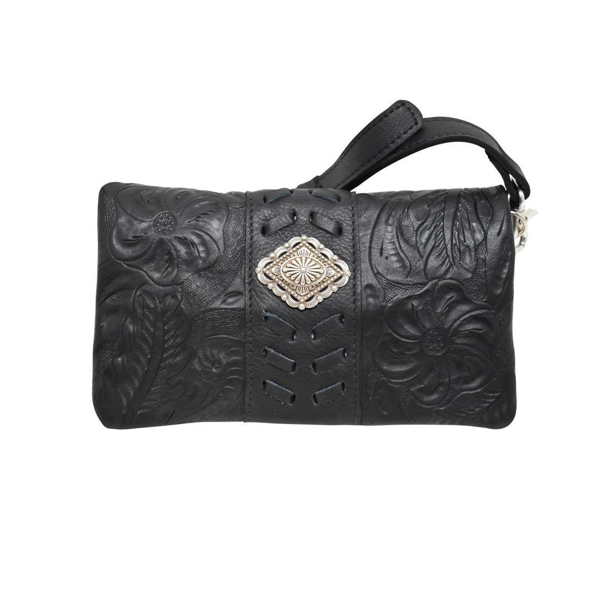 American West Grab and Go Crossbody Foldover Wallet/Crossbody