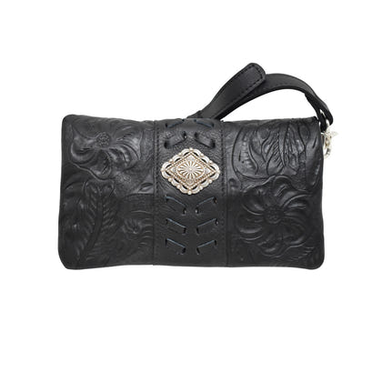 American West Grab and Go Crossbody Foldover Wallet/Crossbody