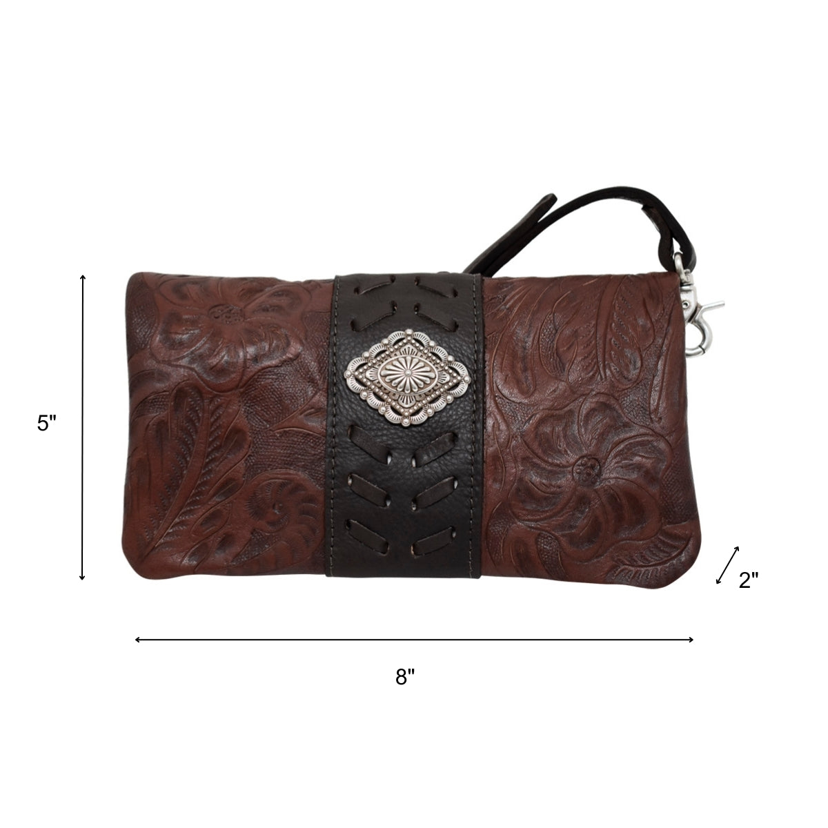 American West Grab and Go Crossbody Foldover Wallet/Crossbody