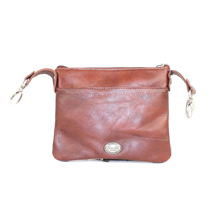 American West Cowtown Trail Rider Crossbody/Hip Bag with Hair-On Hide