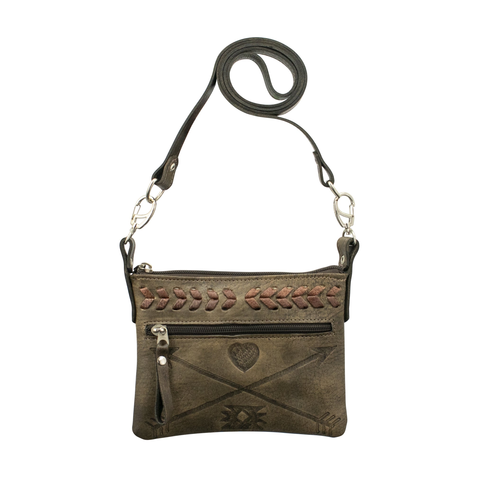 American West Freindship Arrows Crossbody/Hip Bag with Detachable Stap