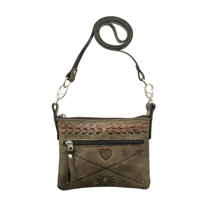 American West Freindship Arrows Crossbody/Hip Bag with Detachable Stap