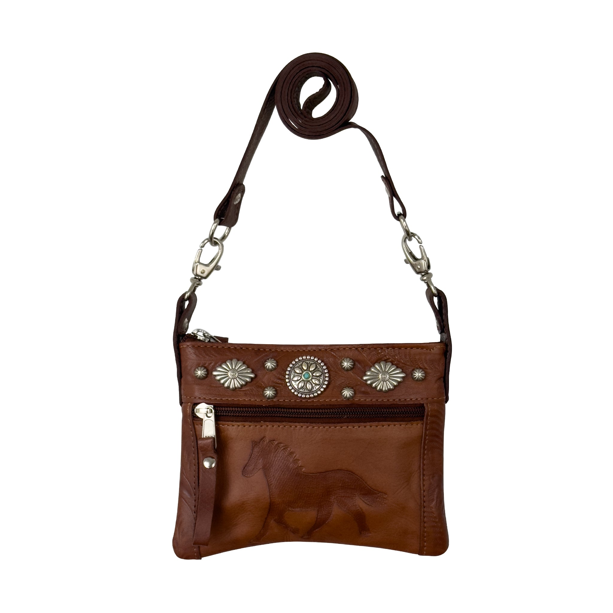 American West Trail Rider Crossbody/Hip Bag with Detachable Stap