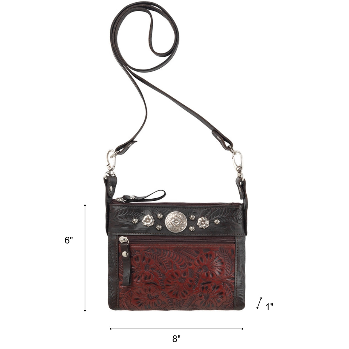 American West Trail Rider Crossbody/Hip Bag with Detachable Stap