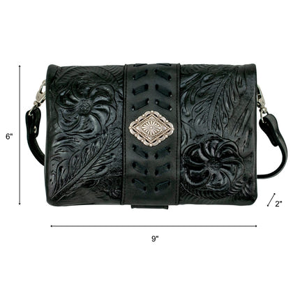 American West Large Grab and Go Crossbody Large Foldover Wallet/Crossbody