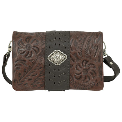 American West Large Grab and Go Crossbody Large Foldover Wallet/Crossbody