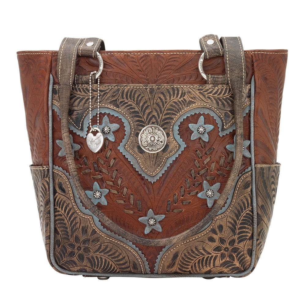 American West Desert Wildflower Zip Top Bucket Tote