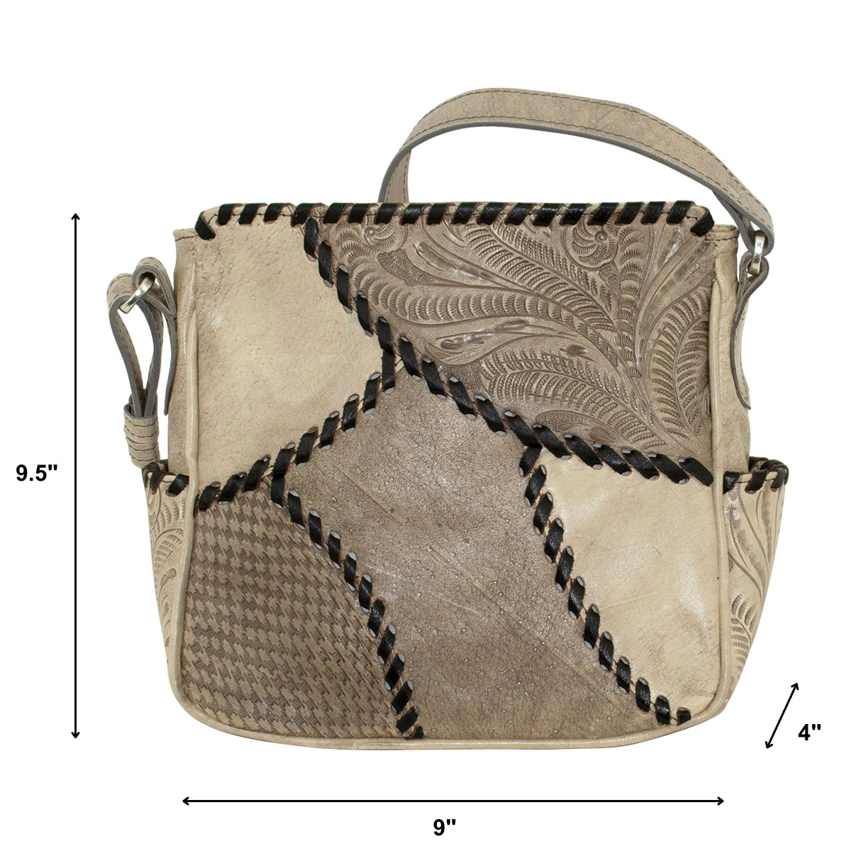 American West Gypsy Patch Zip-Top All Access Crossbody Bag