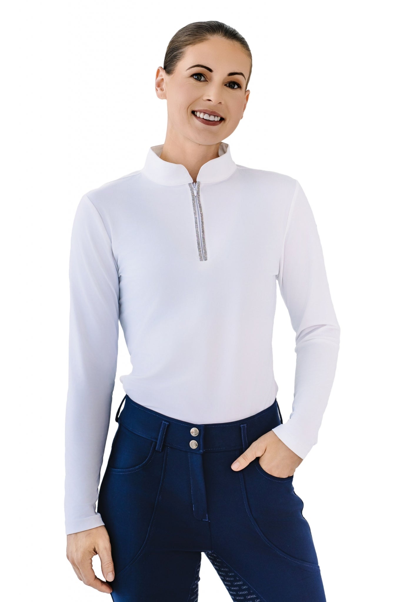 Catago Ladies Vinca LS Half Zip Shirt