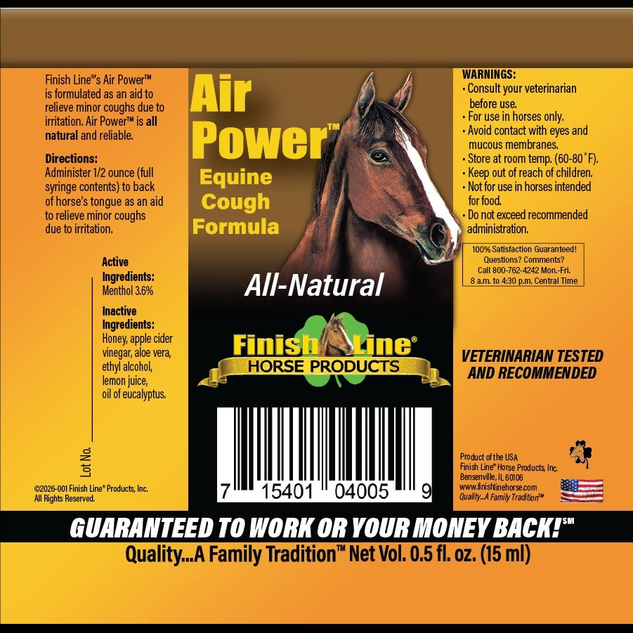 Finish Line Air Power Equine Cough Formula
