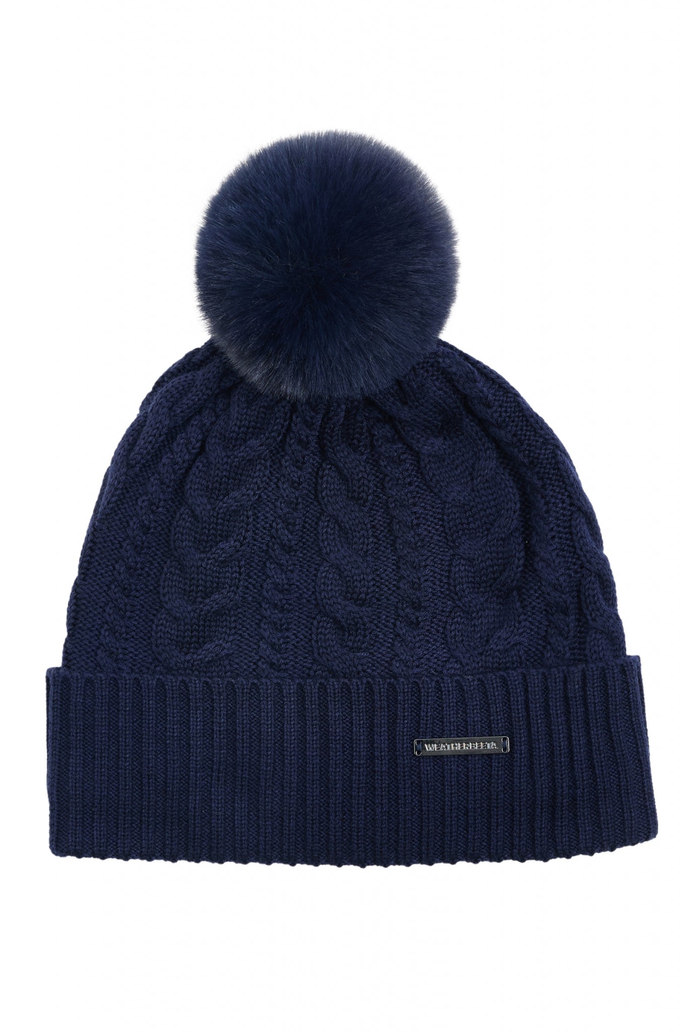 Weatherbeeta Cable Knit Pom Pom Beanie