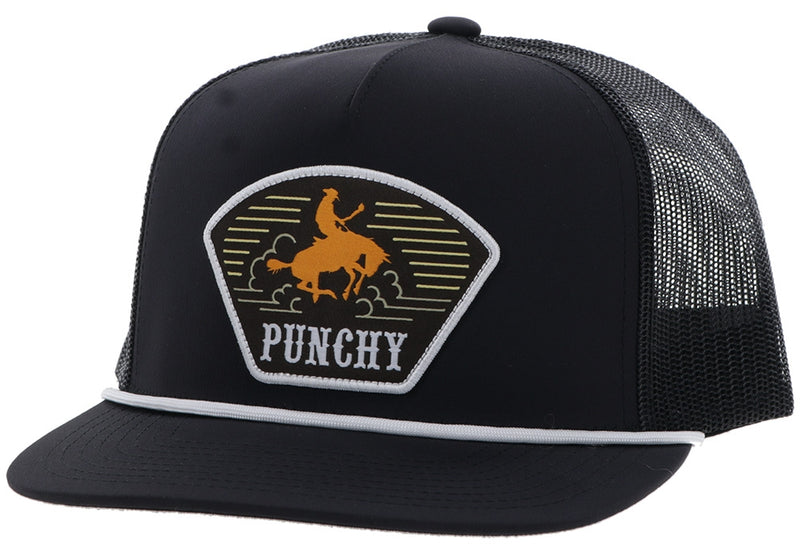 Hooey Cavvy 5-Panel Trucker Hat with Patch Black