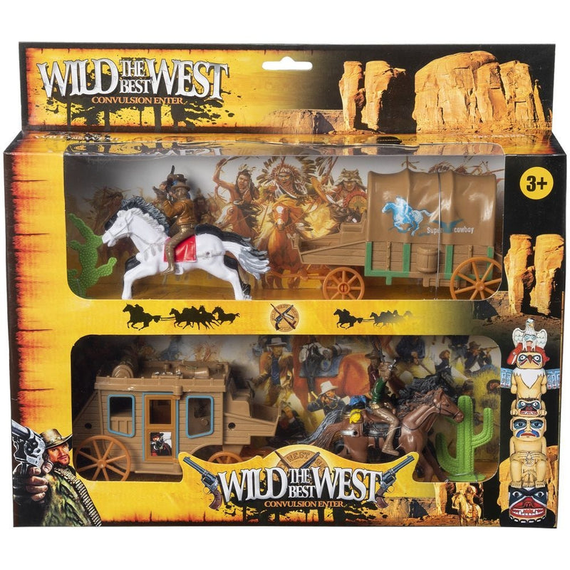 Gift Corral Wild the Best West Stagecoach & Wagon Set