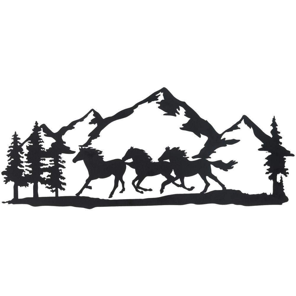Gift Corral Horses and Mountain Wall Art