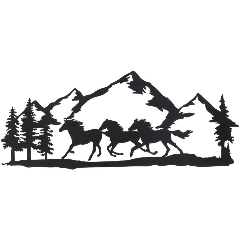 Gift Corral Horses and Mountain Wall Art
