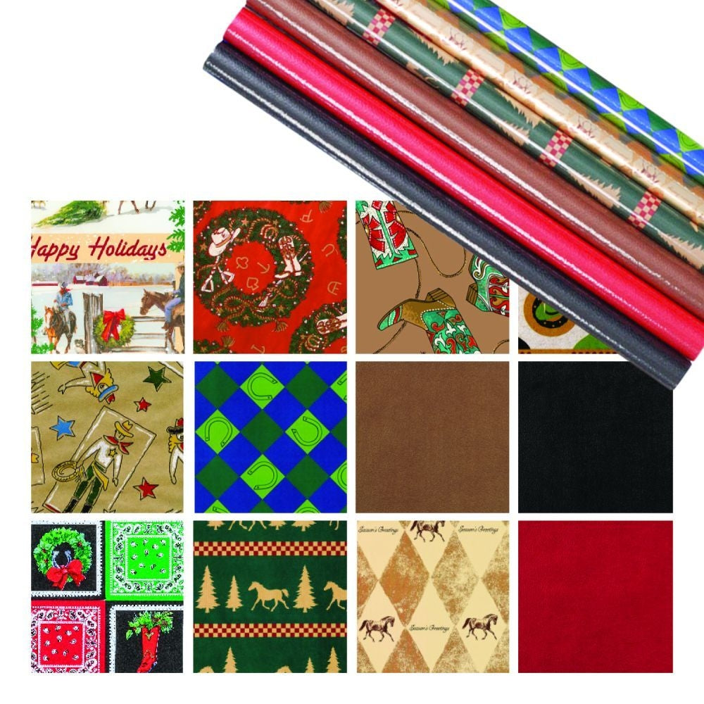Gift Corral Western Christmas Gift Wrap Assortment