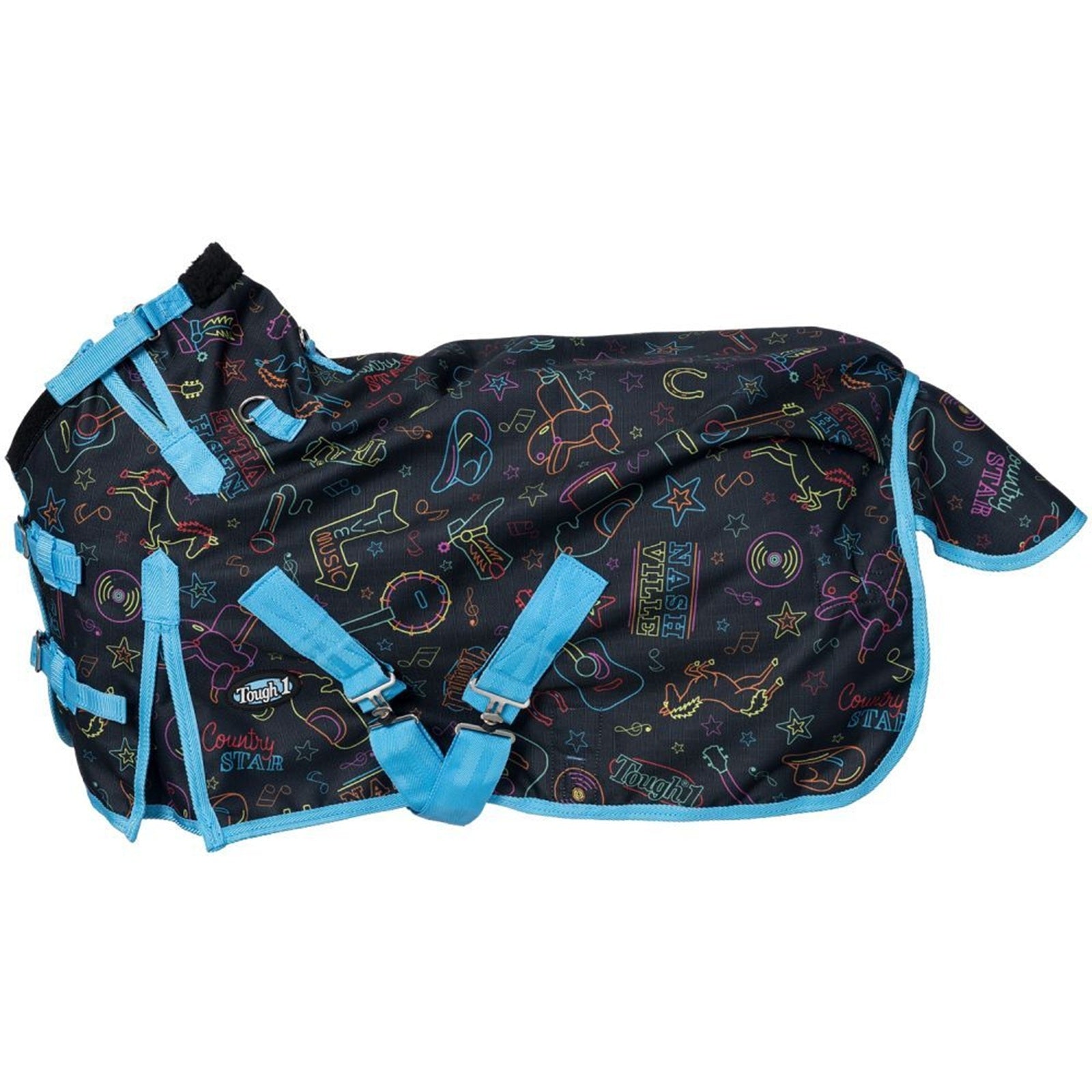 Tough1 1200D Mini Nashville Nights Turnout Blanket with Snuggit