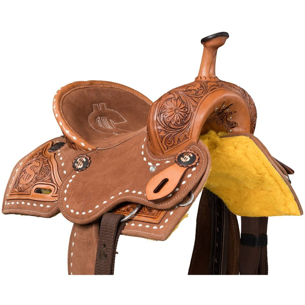 Silver Royal Youth Ca$h Barrel Saddle
