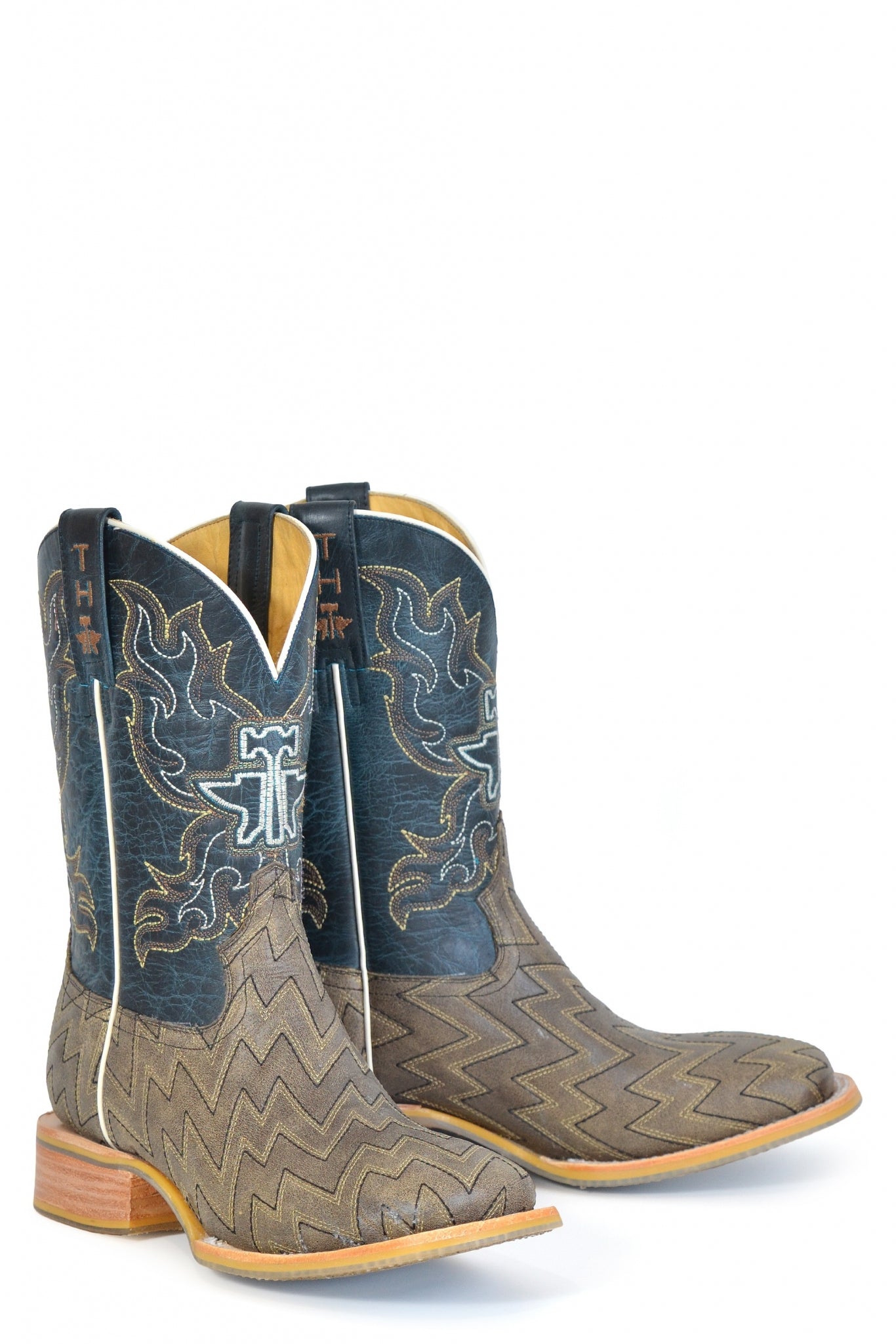 Tin Haul Mens Lightning Strikes Square Toe Boots