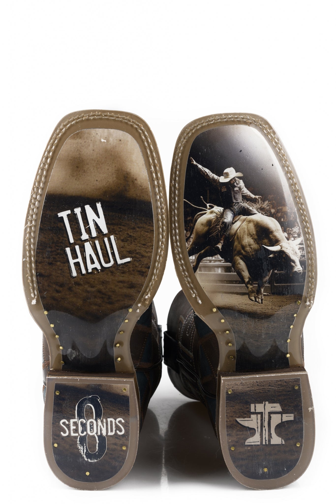 Tin Haul Mens Check Me Out Square Toe Boots