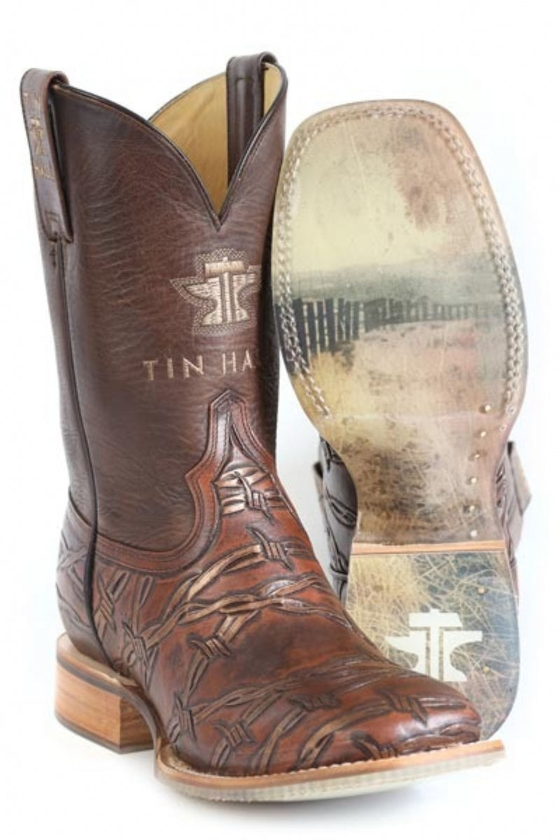 Tin Haul Mens Sharp As Ever Square Toe Boots