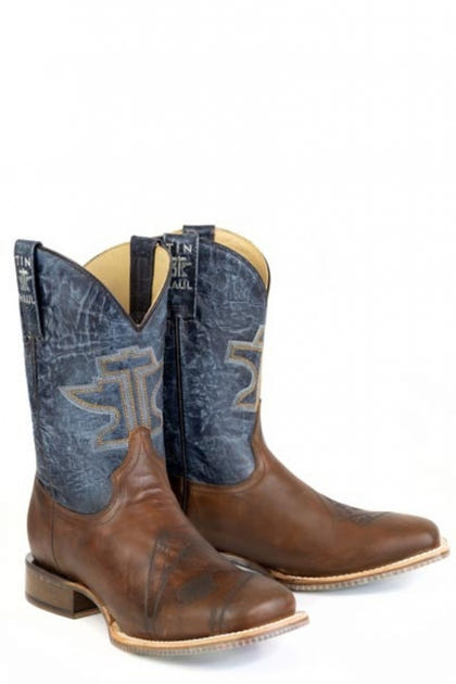 Tin Haul Mens Ace Of Spades Square Toe Boots