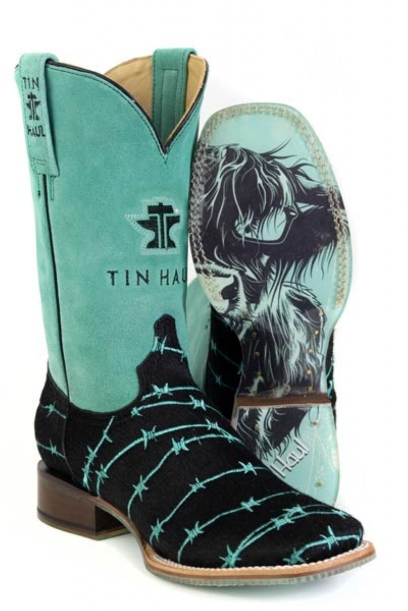 Tin Haul Ladies Barbwire Belle Square Toe Boots