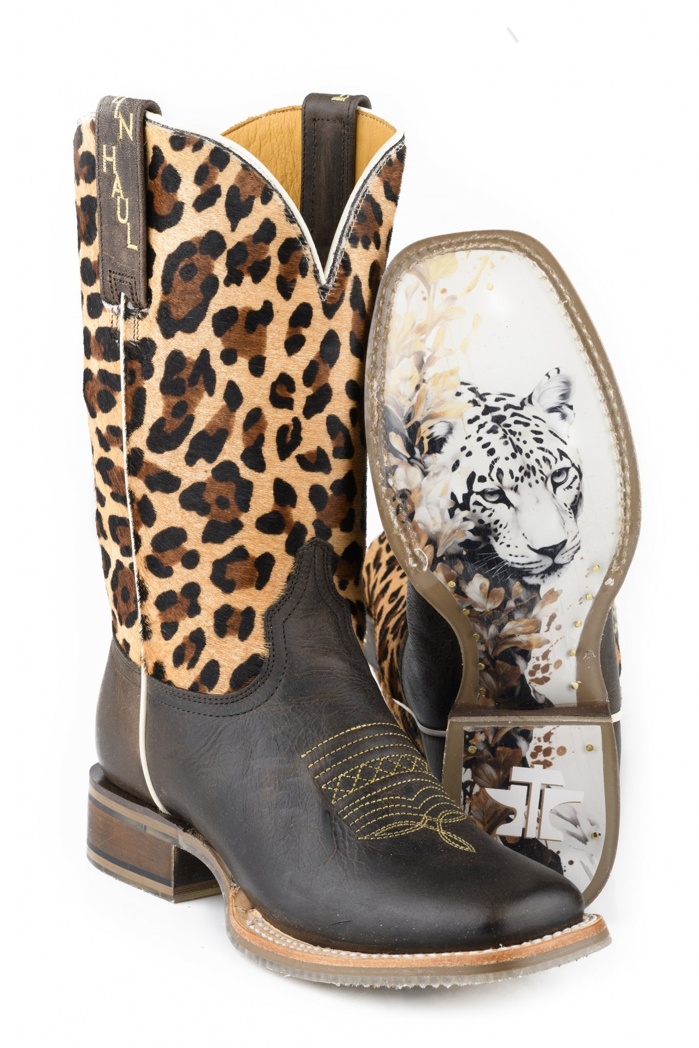Tin Haul Ladies Wild Cat Square Toe Boots