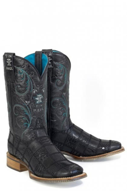 Tin Haul Ladies CheckerD Square Toe Boots