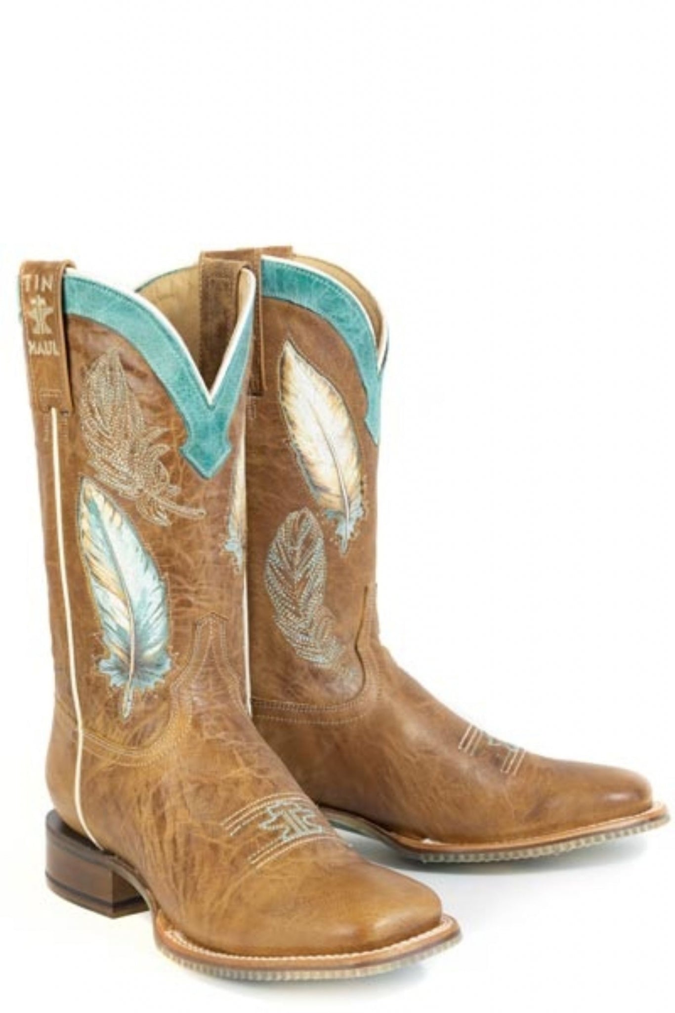Tin Haul Ladies Plume Square Toe Boots