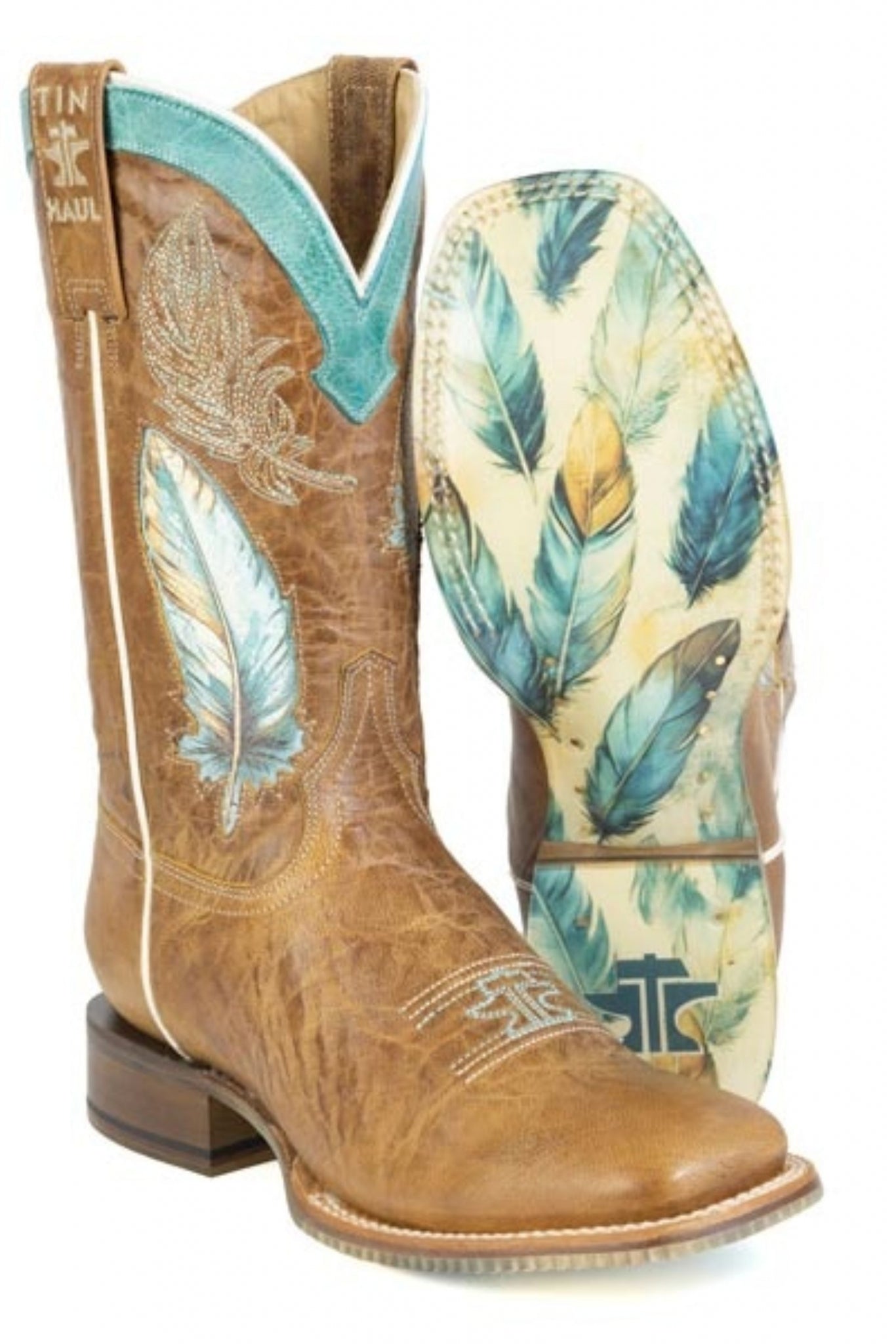 Tin Haul Ladies Plume Square Toe Boots